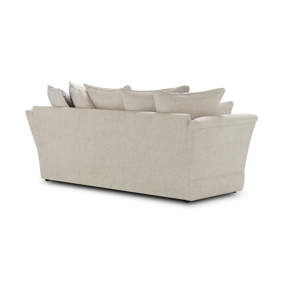 Carrington 3 Seater Pillow Back Sofa in Ava Collection Natural with Stone Scatters 3
