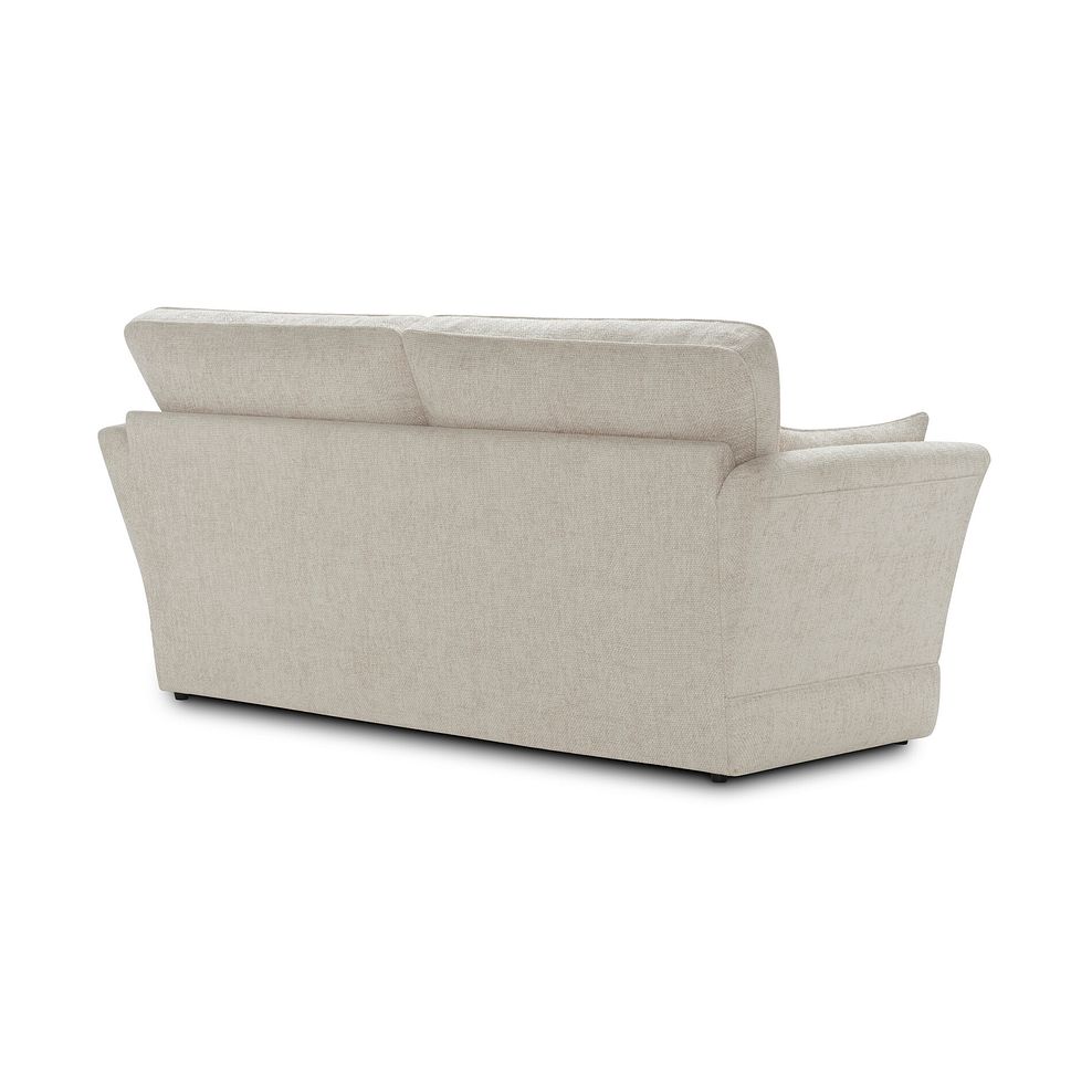 Carrington 3 Seater High Back Sofa in Ava Collection Natural Fabric Thumbnail 5