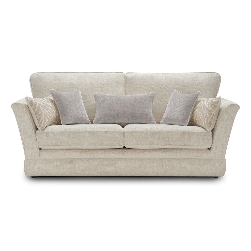 Carrington 3 Seater High Back Sofa in Ava Collection Natural with Stone Scatters 2