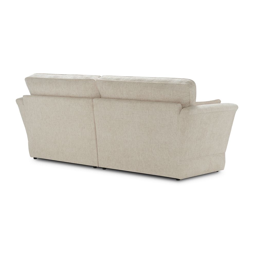 Carrington 4 Seater High Back Sofa in Ava Collection Natural Fabric 5
