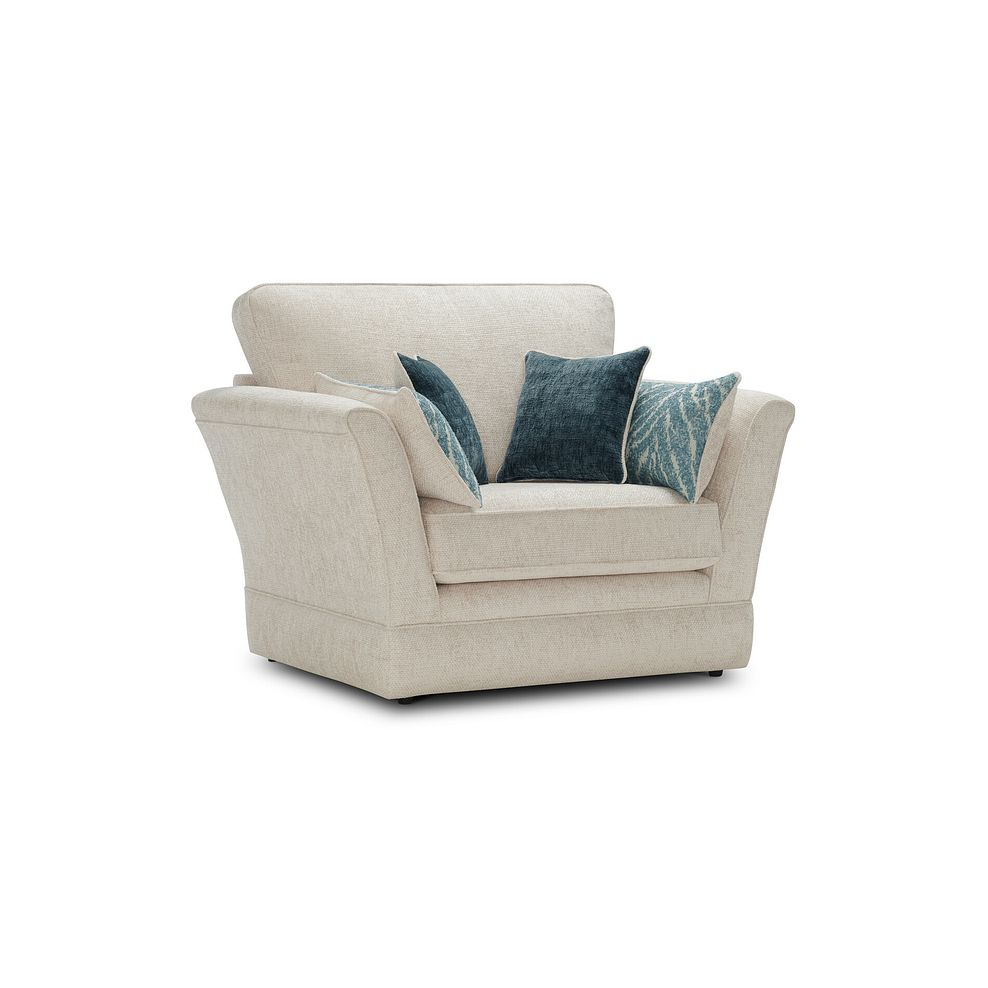 Carrington Loveseat in Ava Collection Natural Fabric 3