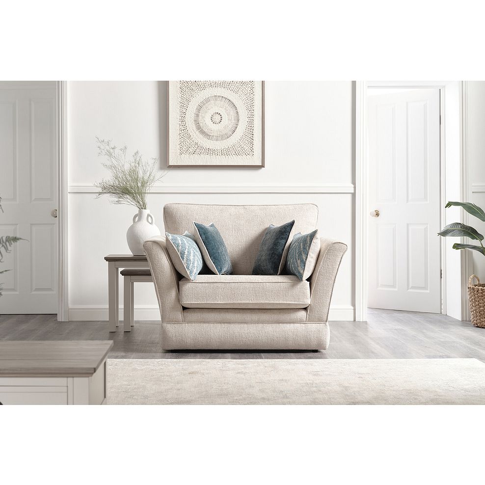 Carrington Loveseat in Ava Collection Natural Fabric 2