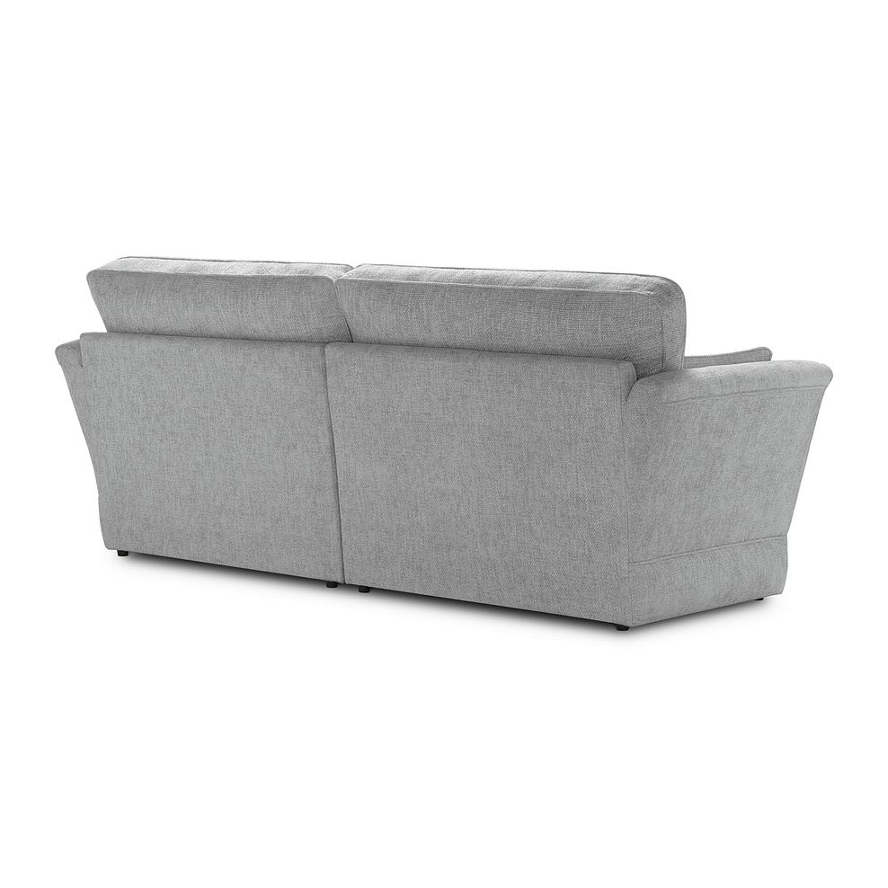 Carrington 4 Seater High Back Sofa in Ava Collection Silver Fabric 3