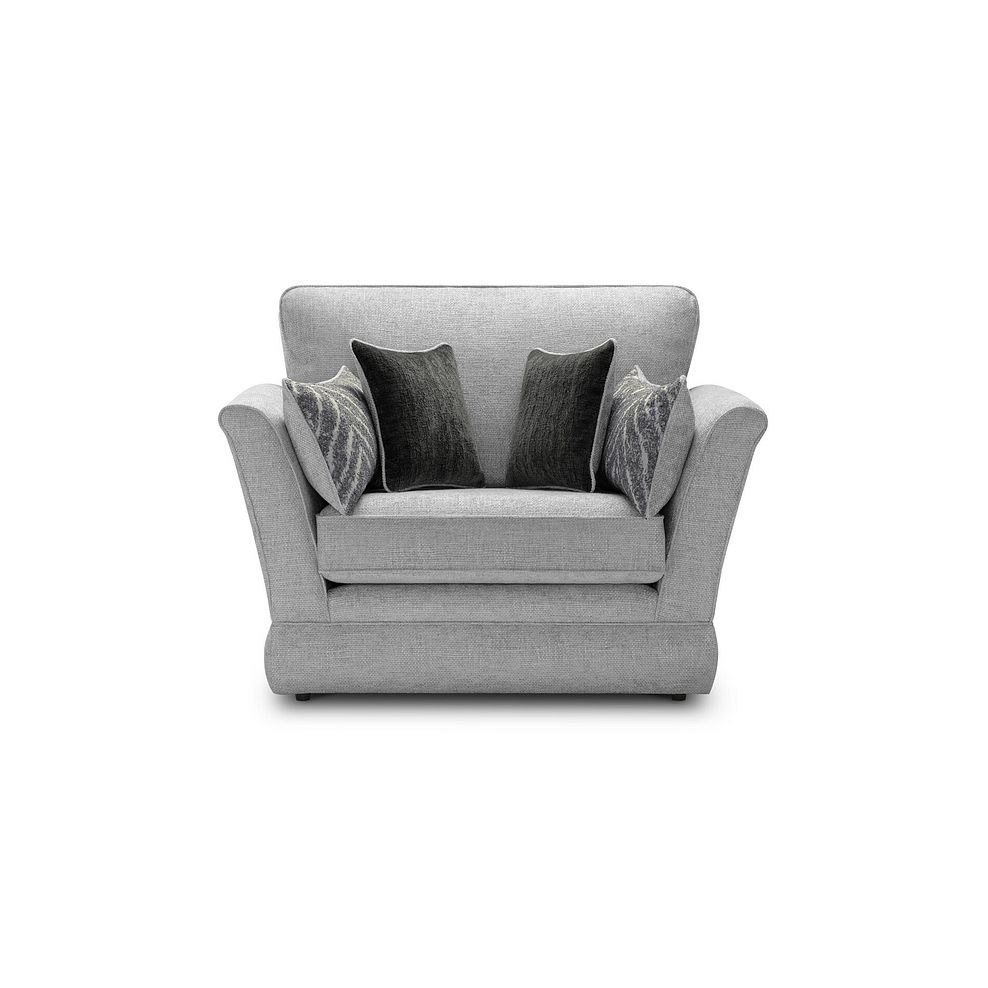 Carrington Loveseat in Ava Collection Silver Fabric 2