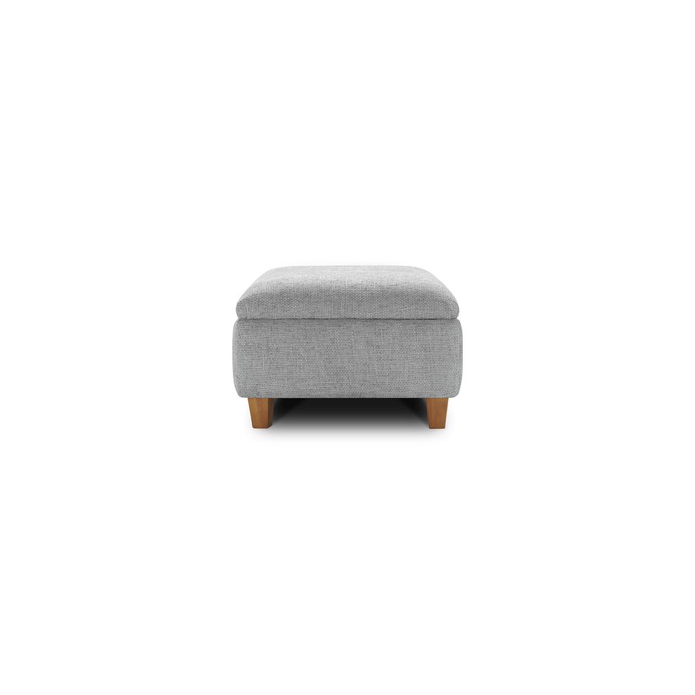 Carrington Storage Footstool in Ava Collection Silver Fabric 4