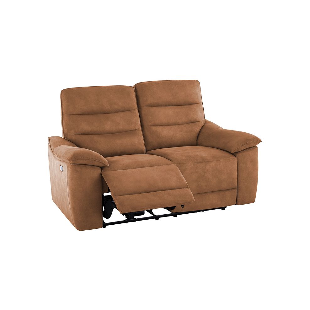 Carter 2 Seater Electric Recliner Sofa in Ranch Brown Fabric Thumbnail 3