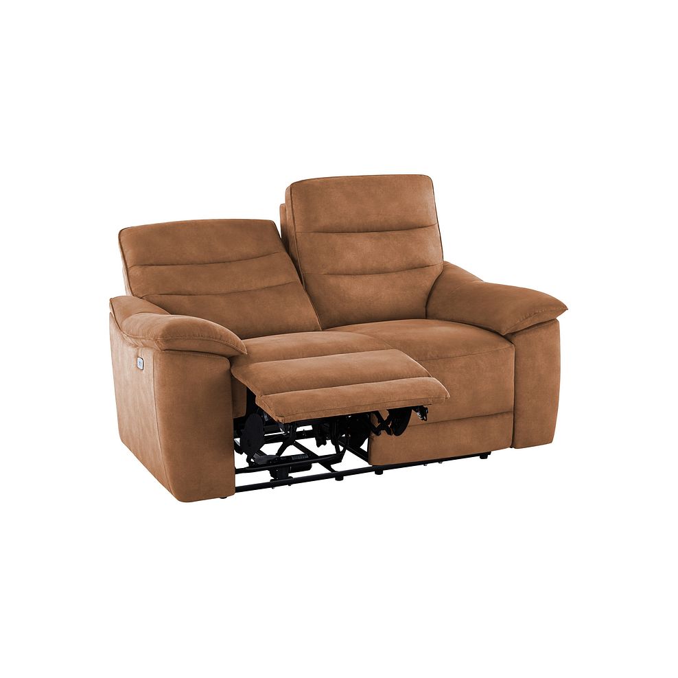Carter 2 Seater Electric Recliner Sofa in Ranch Brown Fabric Thumbnail 4
