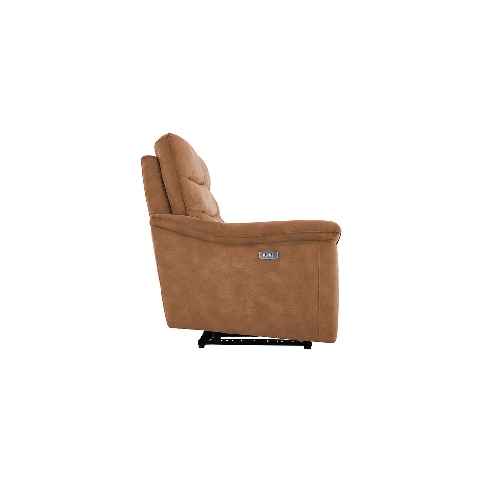 Carter 2 Seater Electric Recliner Sofa in Ranch Brown Fabric 7