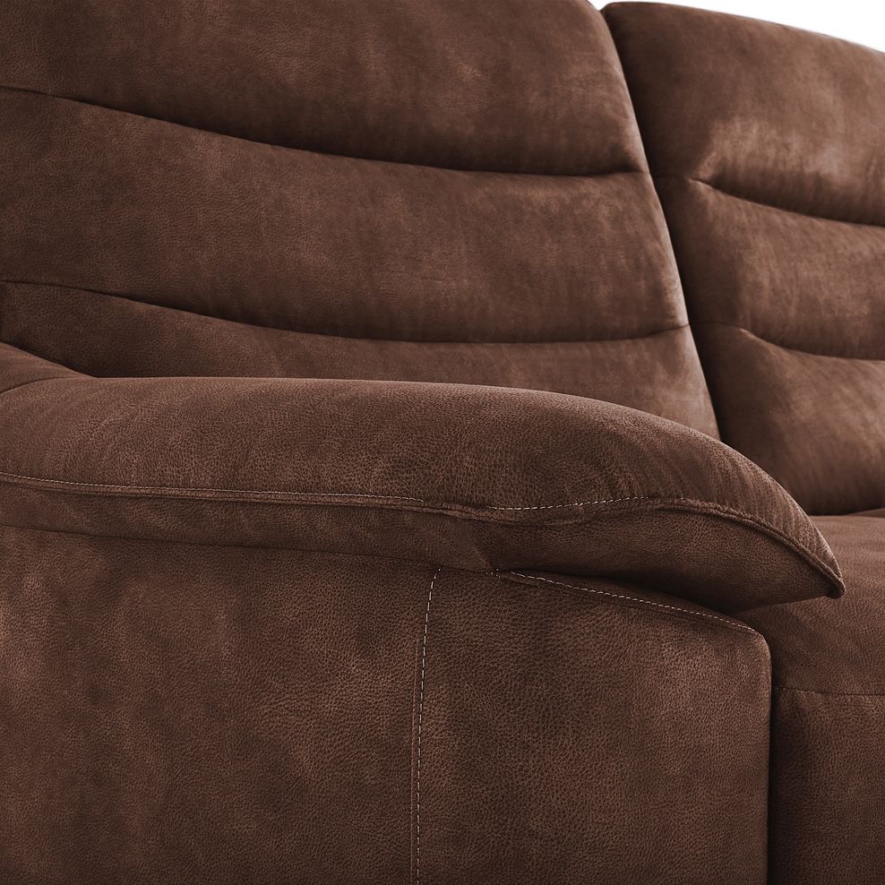 Carter 2 Seater Sofa in Ranch Dark Brown Fabric 6