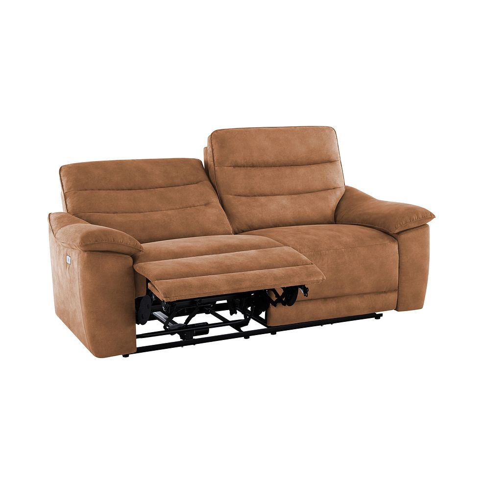 Carter 3 Seater Electric Recliner Sofa in Ranch Brown Fabric 4
