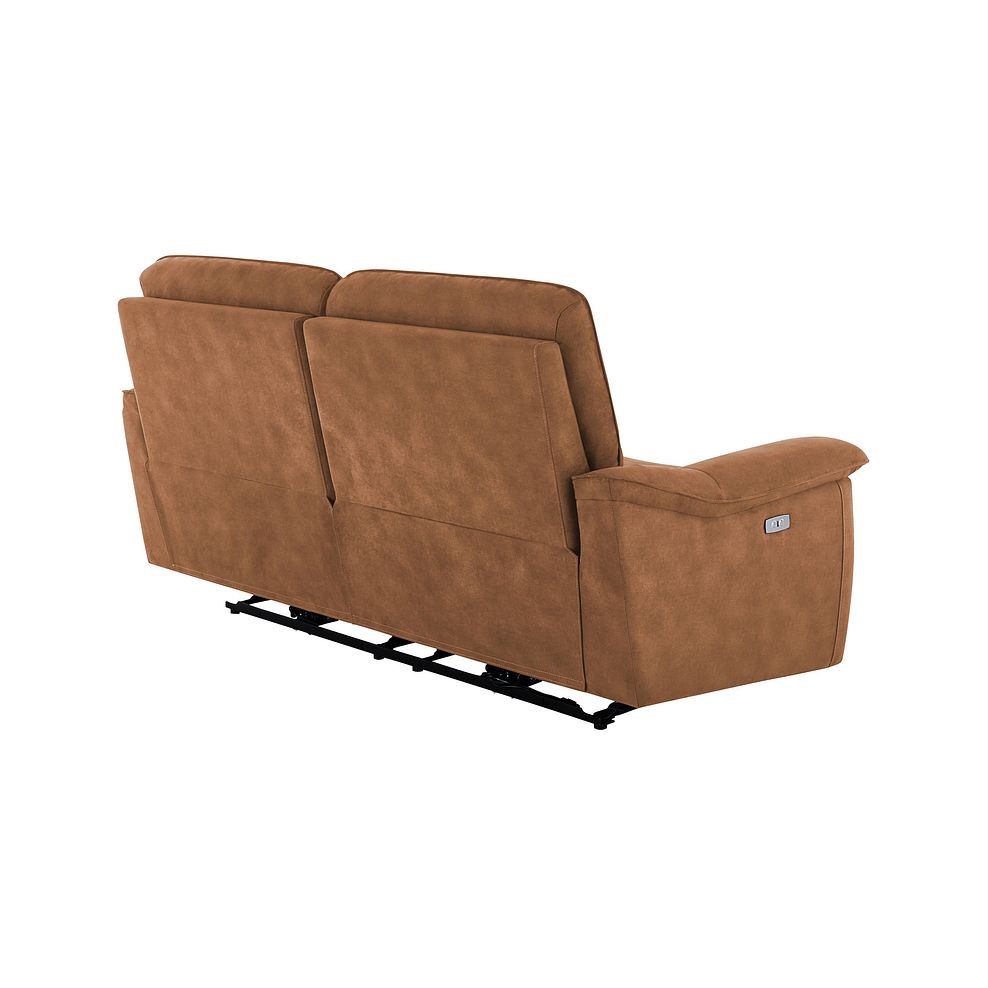 Carter 3 Seater Electric Recliner Sofa in Ranch Brown Fabric 6