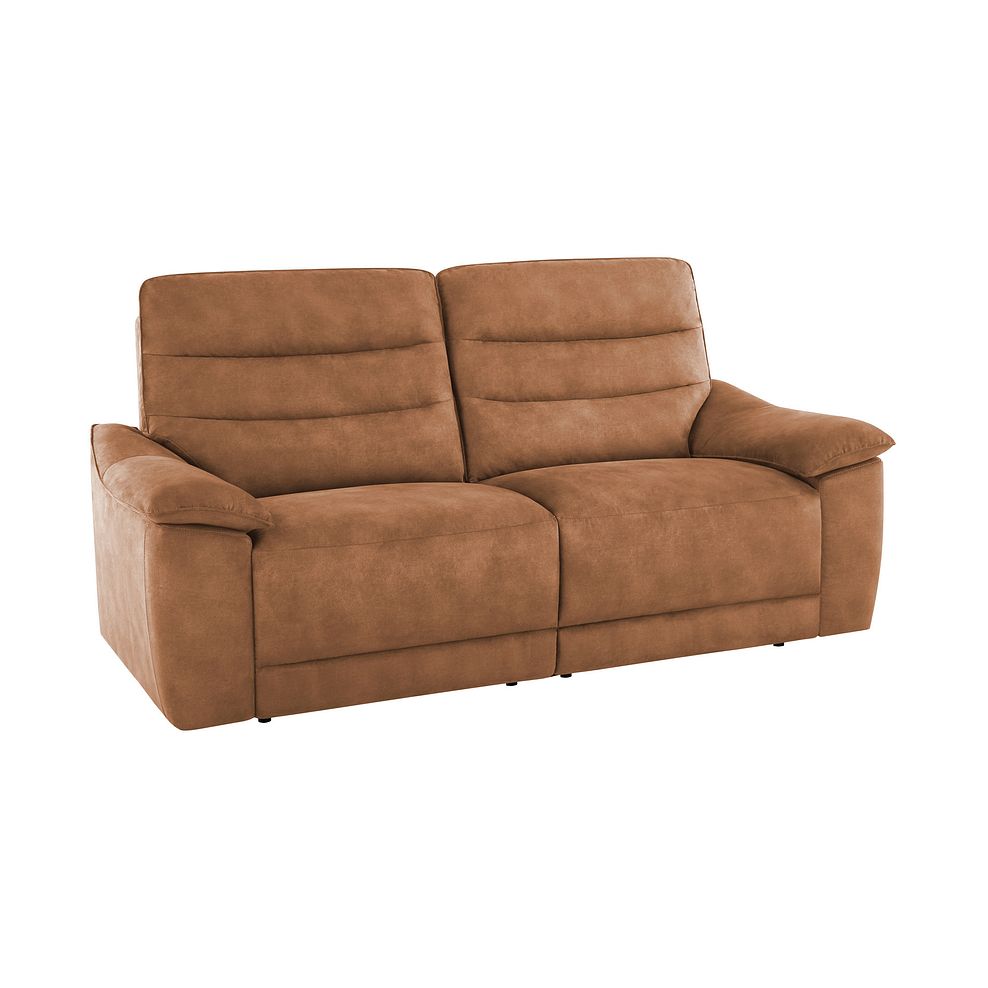 Carter 3 Seater Sofa in Ranch Brown Fabric Thumbnail 1