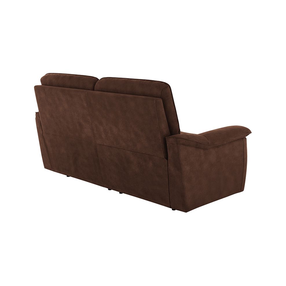 Carter 3 Seater Sofa in Ranch Dark Brown Fabric 3