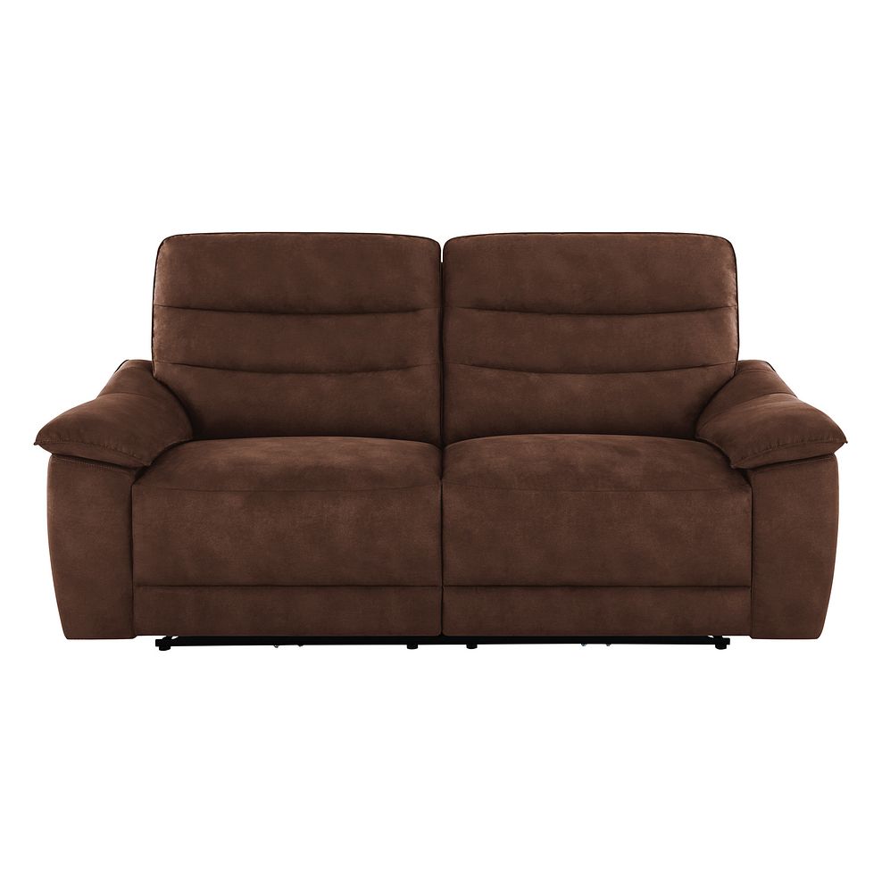 Carter 3 Seater Sofa in Ranch Dark Brown Fabric 2