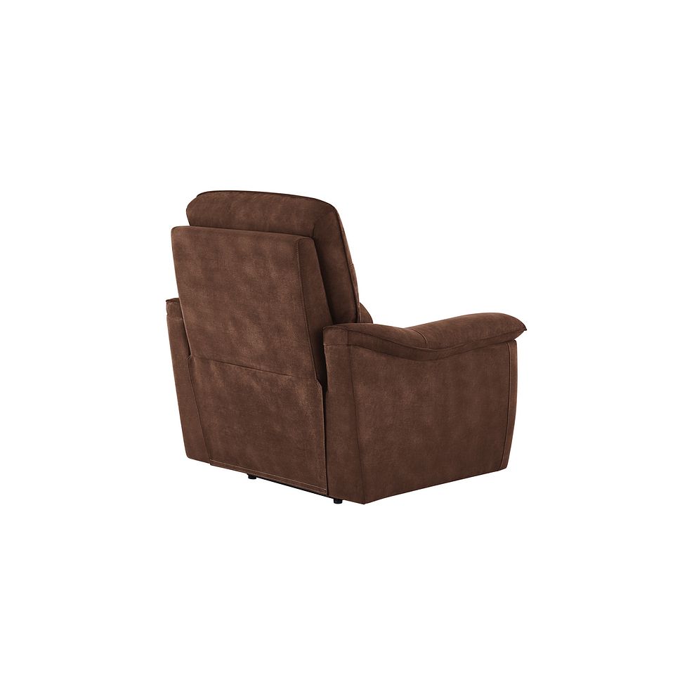 Carter Armchair in Ranch Dark Brown Fabric 3