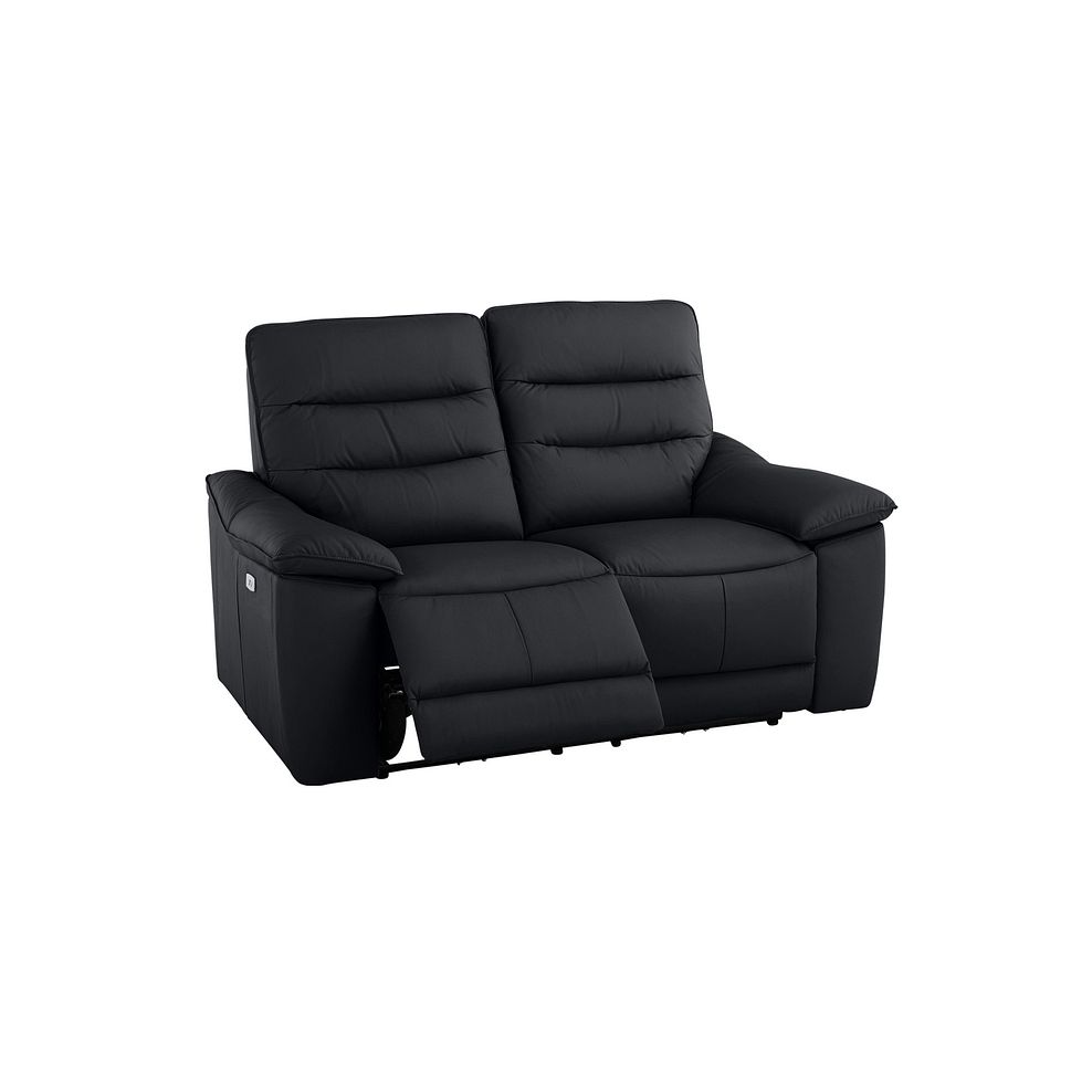 Carter 2 Seater Electric Recliner Sofa in Black Leather 3