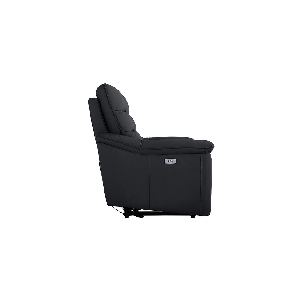 Carter 2 Seater Electric Recliner Sofa in Black Leather 7