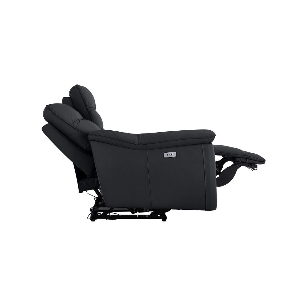 Carter 2 Seater Electric Recliner Sofa in Black Leather 8