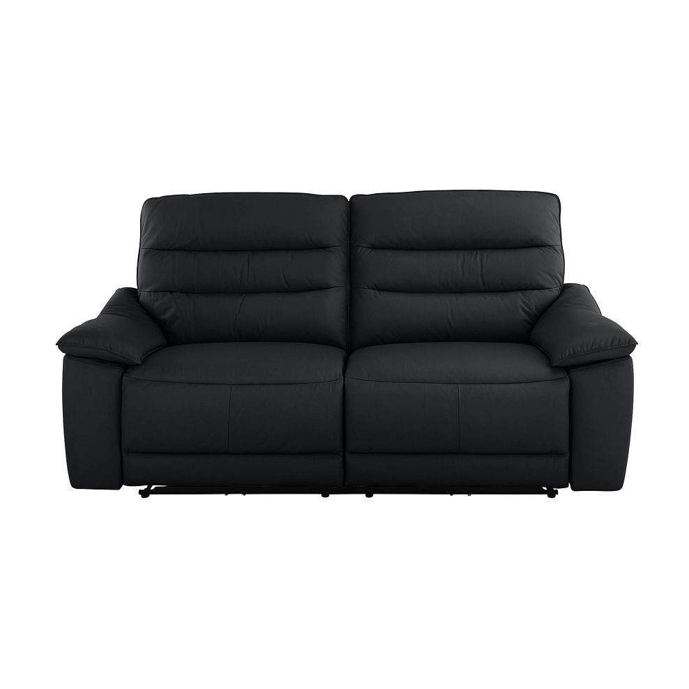 Carter 3 Seater Sofa in Black Leather Thumbnail 2