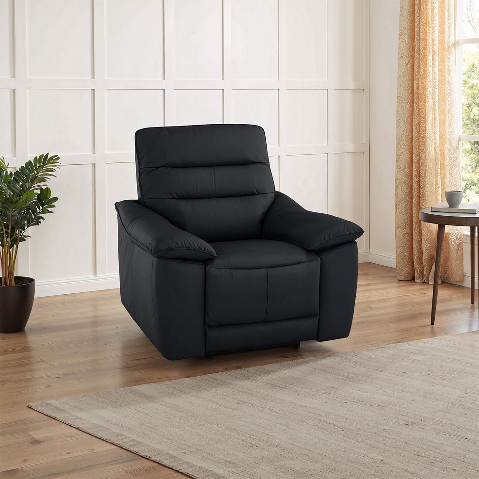 Carter Armchair in Black Leather 1