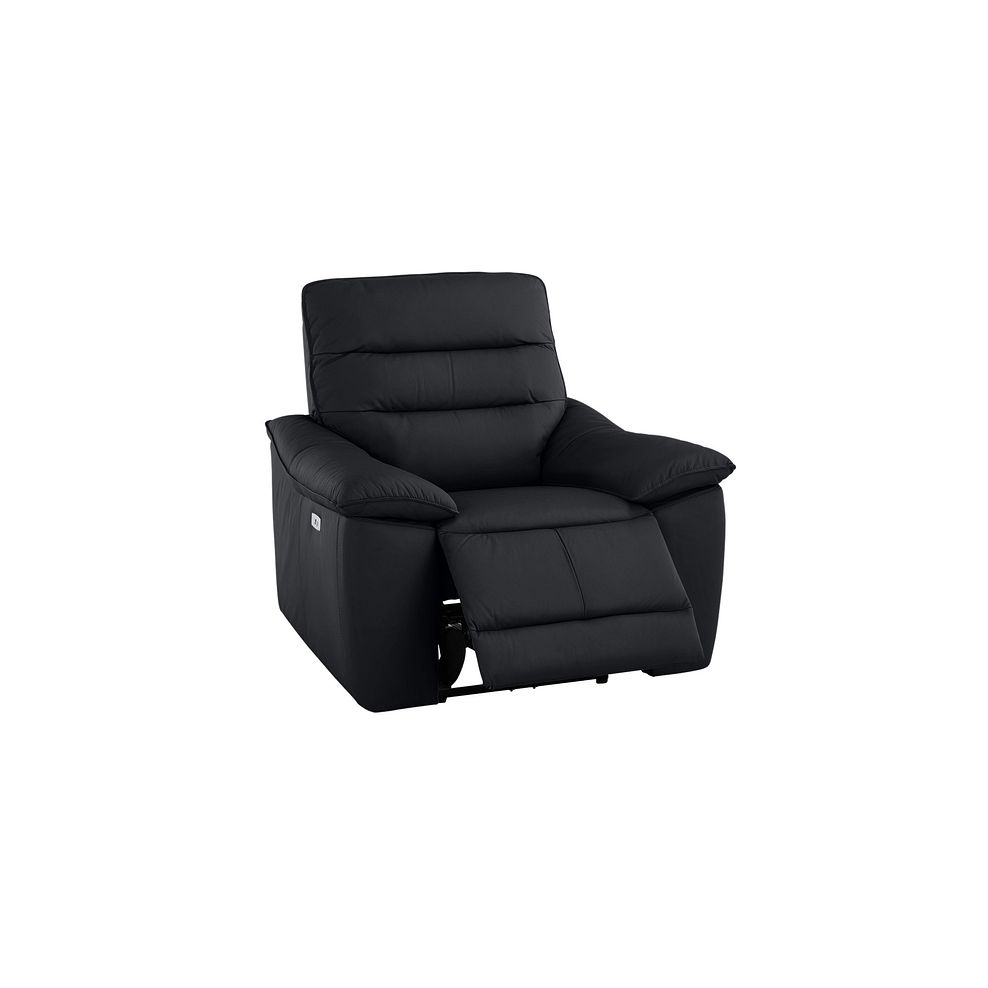 Carter Electric Recliner Armchair in Black Leather 3