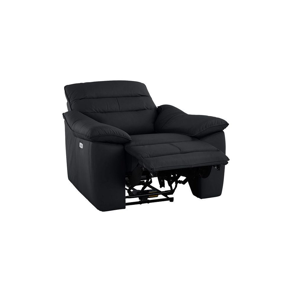 Carter Electric Recliner Armchair in Black Leather 4