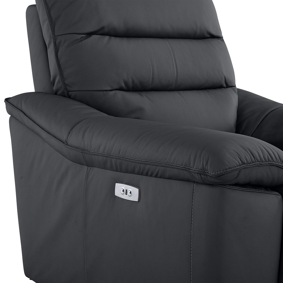 Carter Electric Recliner Armchair in Black Leather 10