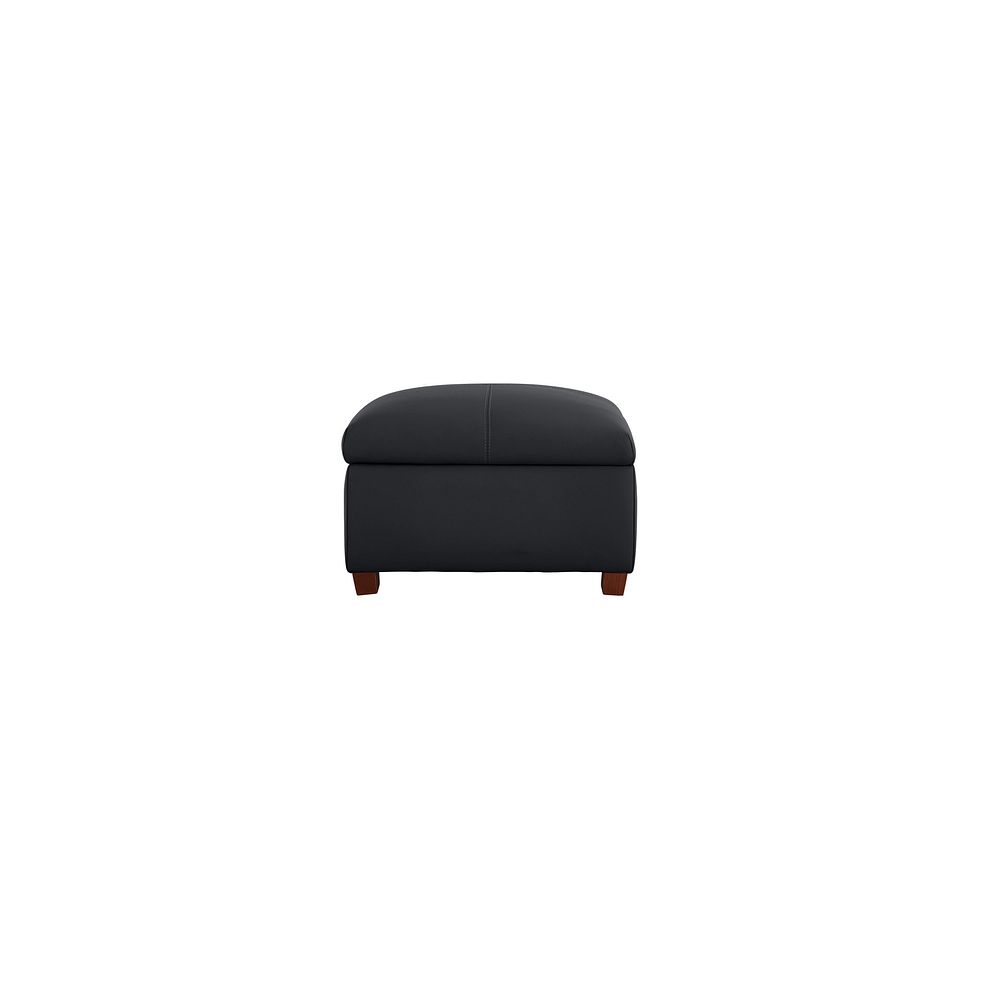 Carter Storage Footstool in Black Leather 4