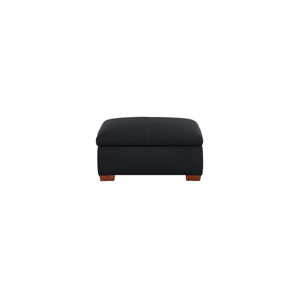 Carter Storage Footstool in Black Leather 2