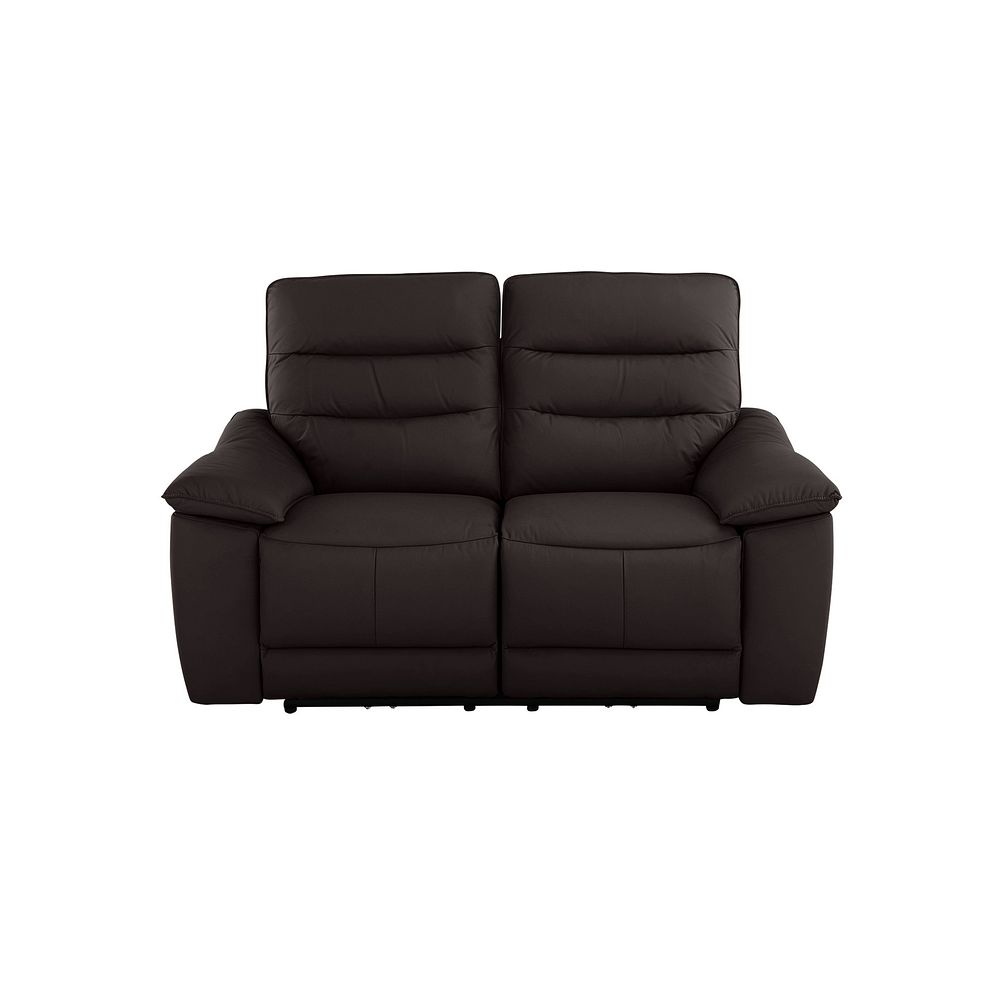 Carter 2 Seater Electric Recliner Sofa in Brown Leather 2