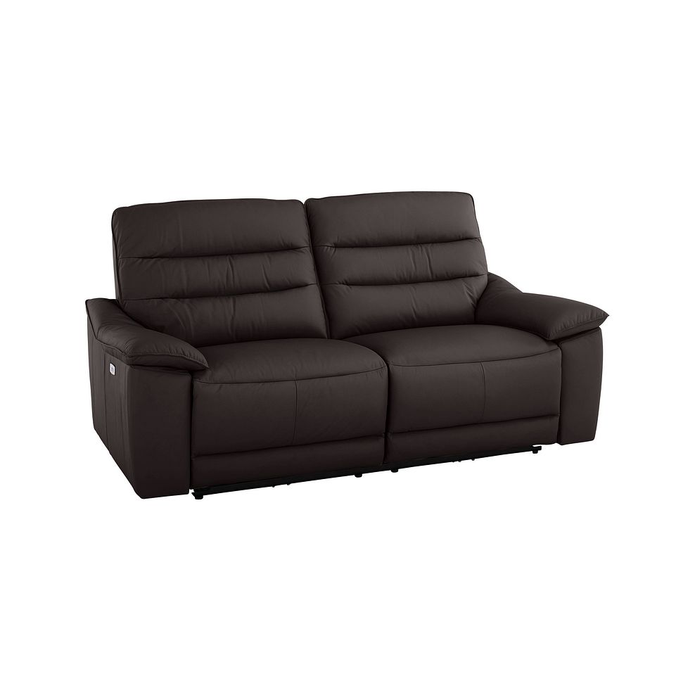 Carter 3 Seater Electric Recliner Sofa in Brown Leather 1