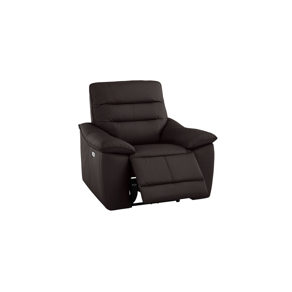 Carter Electric Recliner Armchair in Brown Leather 3