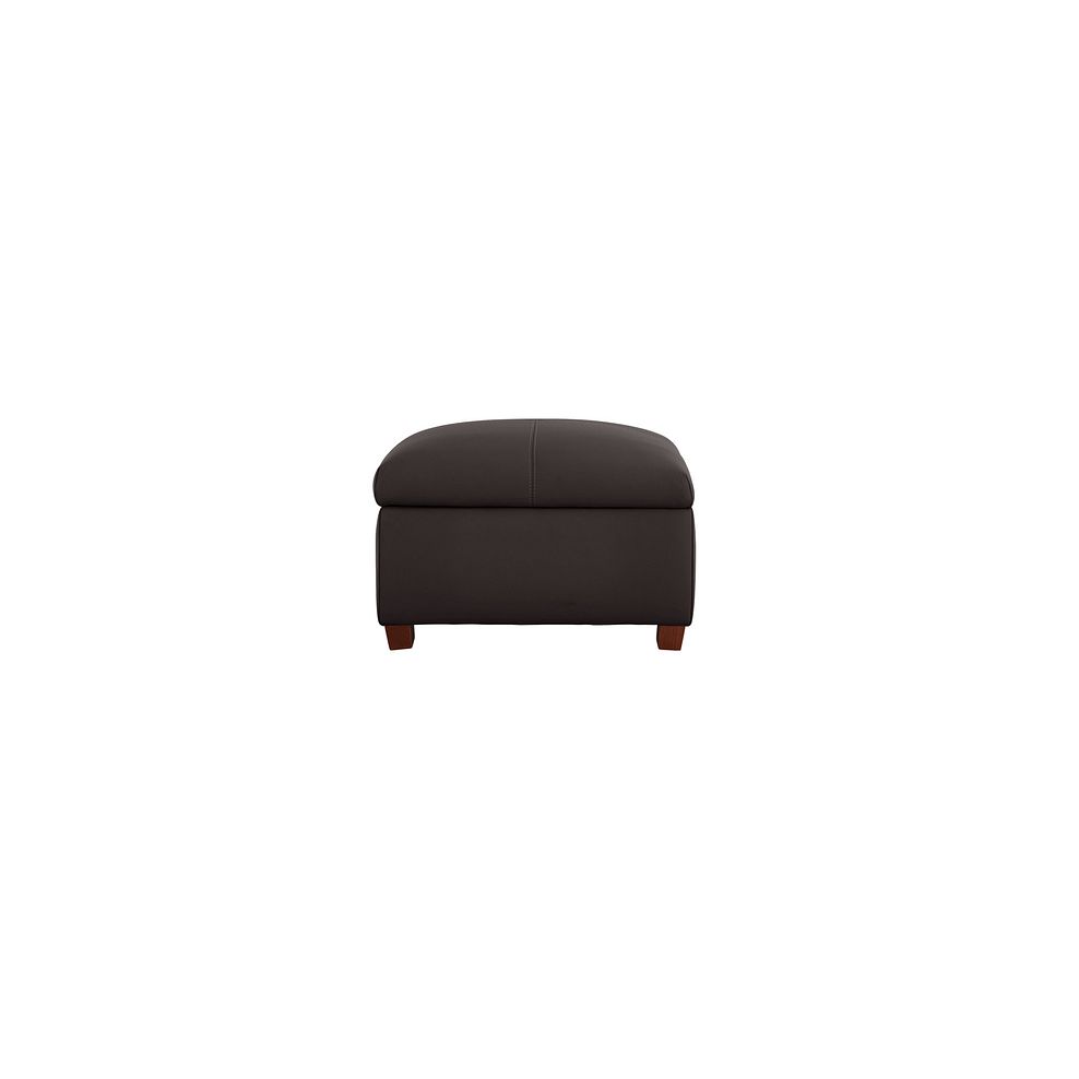 Carter Storage Footstool in Brown Leather Thumbnail 4