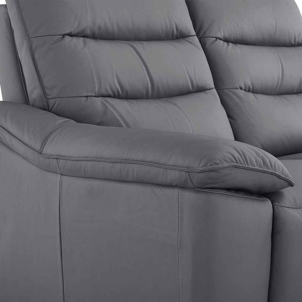 Carter 2 Seater Sofa in Dark Grey Leather 6
