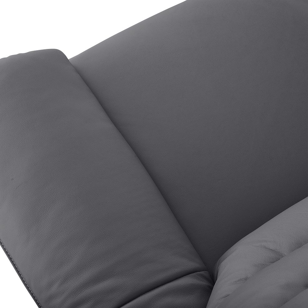 Carter 2 Seater Sofa in Dark Grey Leather Thumbnail 5
