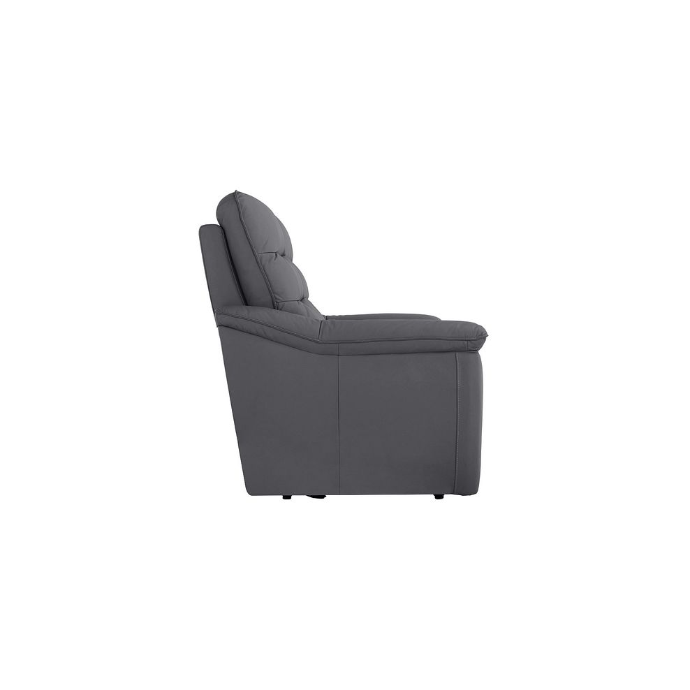 Carter Armchair in Dark Grey Leather 4