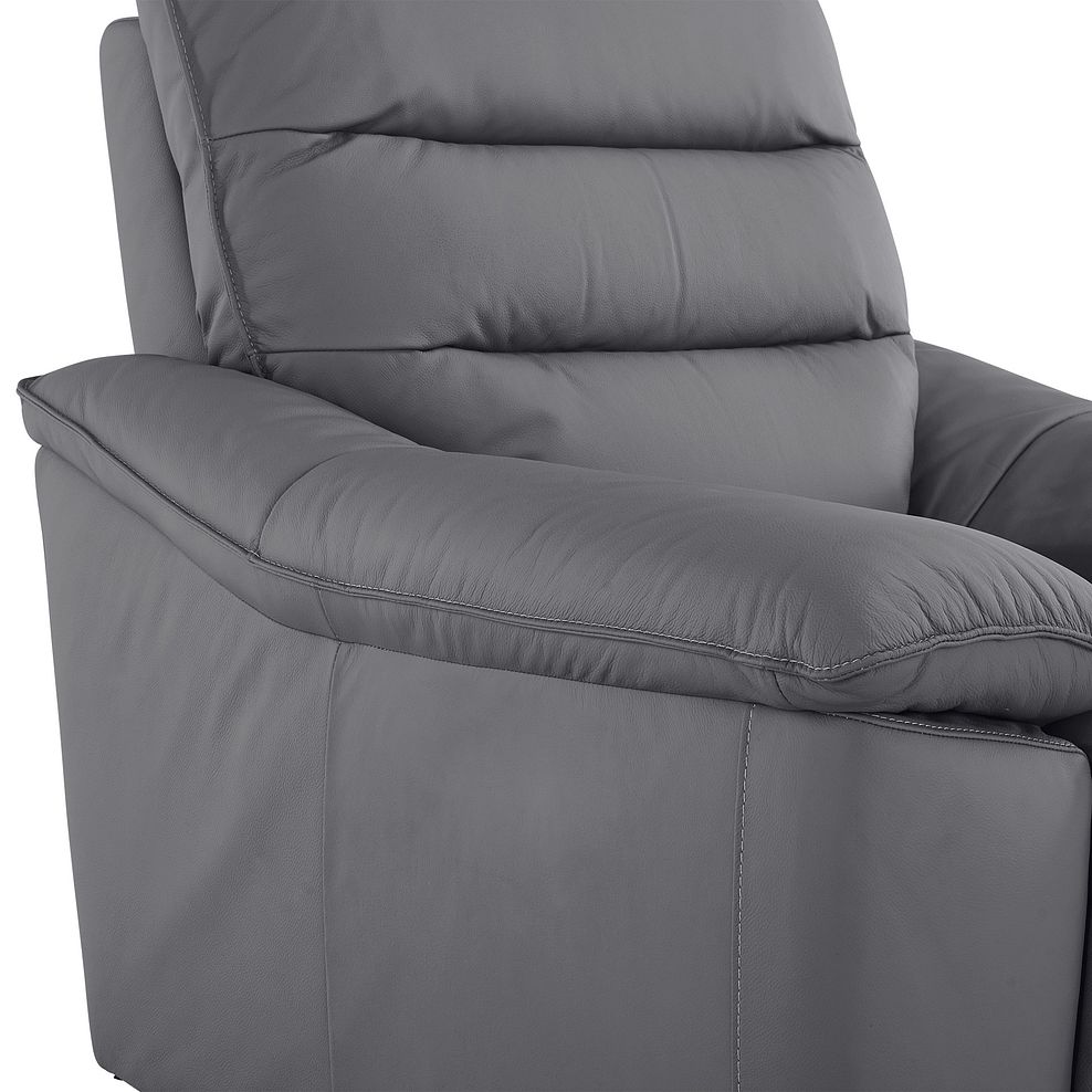 Carter Armchair in Dark Grey Leather 6