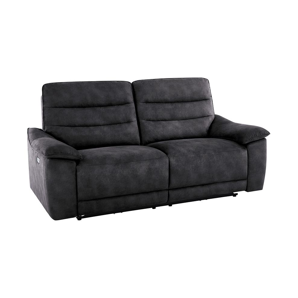 Carter 3 Seater Electric Recliner Sofa in Grey fabric 2