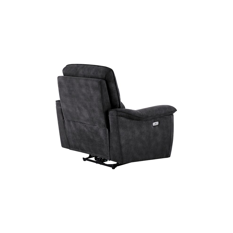 Carter Electric Recliner Armchair in Grey fabric 6