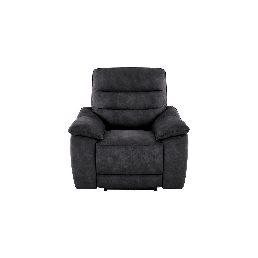 Carter Electric Recliner Armchair in Grey fabric 3