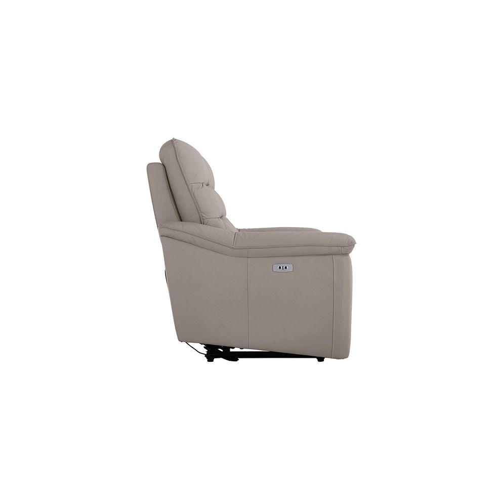 Carter 2 Seater Electric Recliner Sofa in Light Grey Leather 9