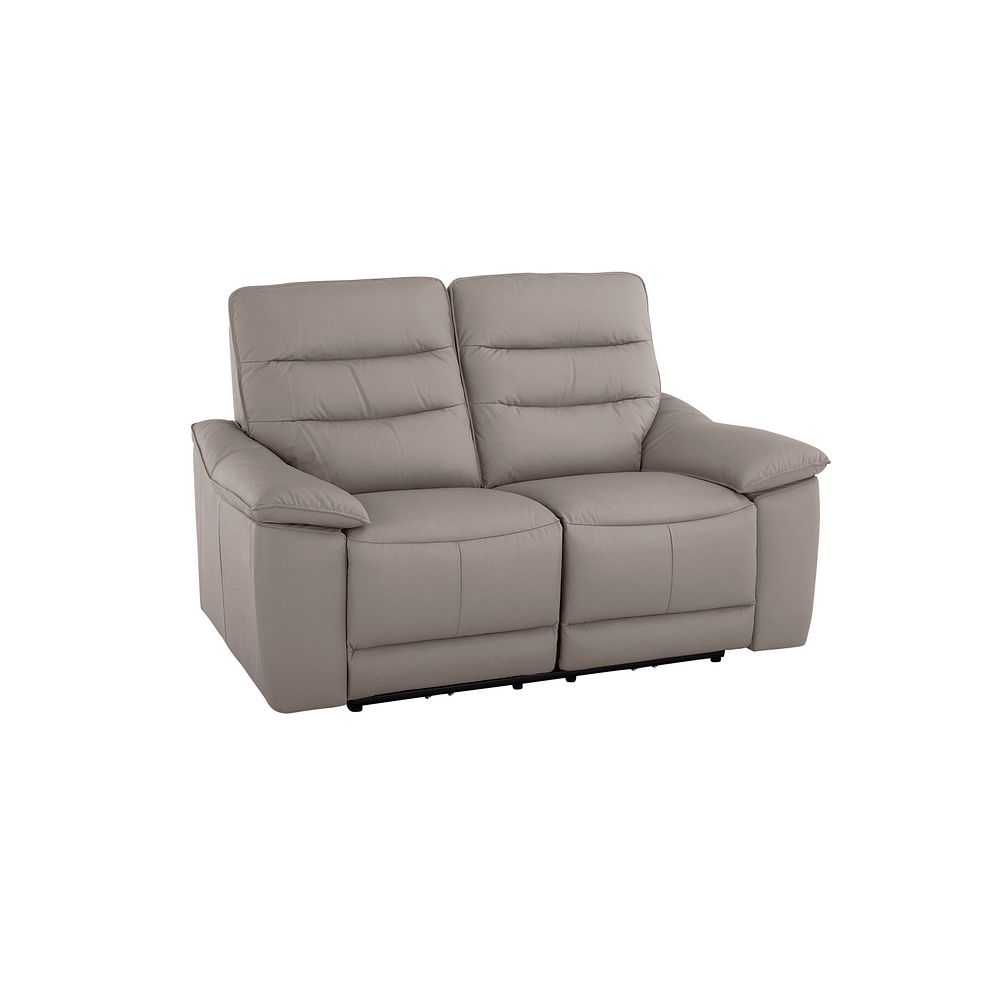Carter 2 Seater Sofa in Light Grey Leather