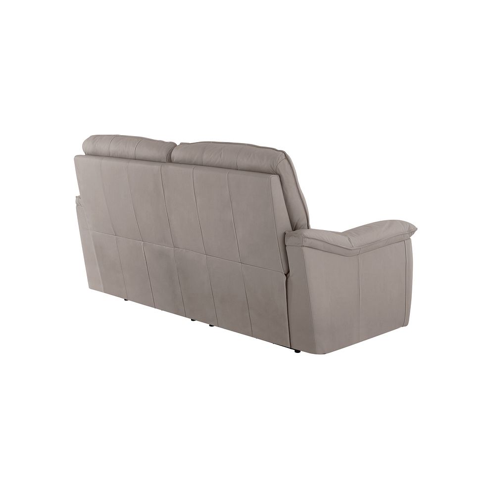 Carter 3 Seater Sofa in Light Grey Leather 4