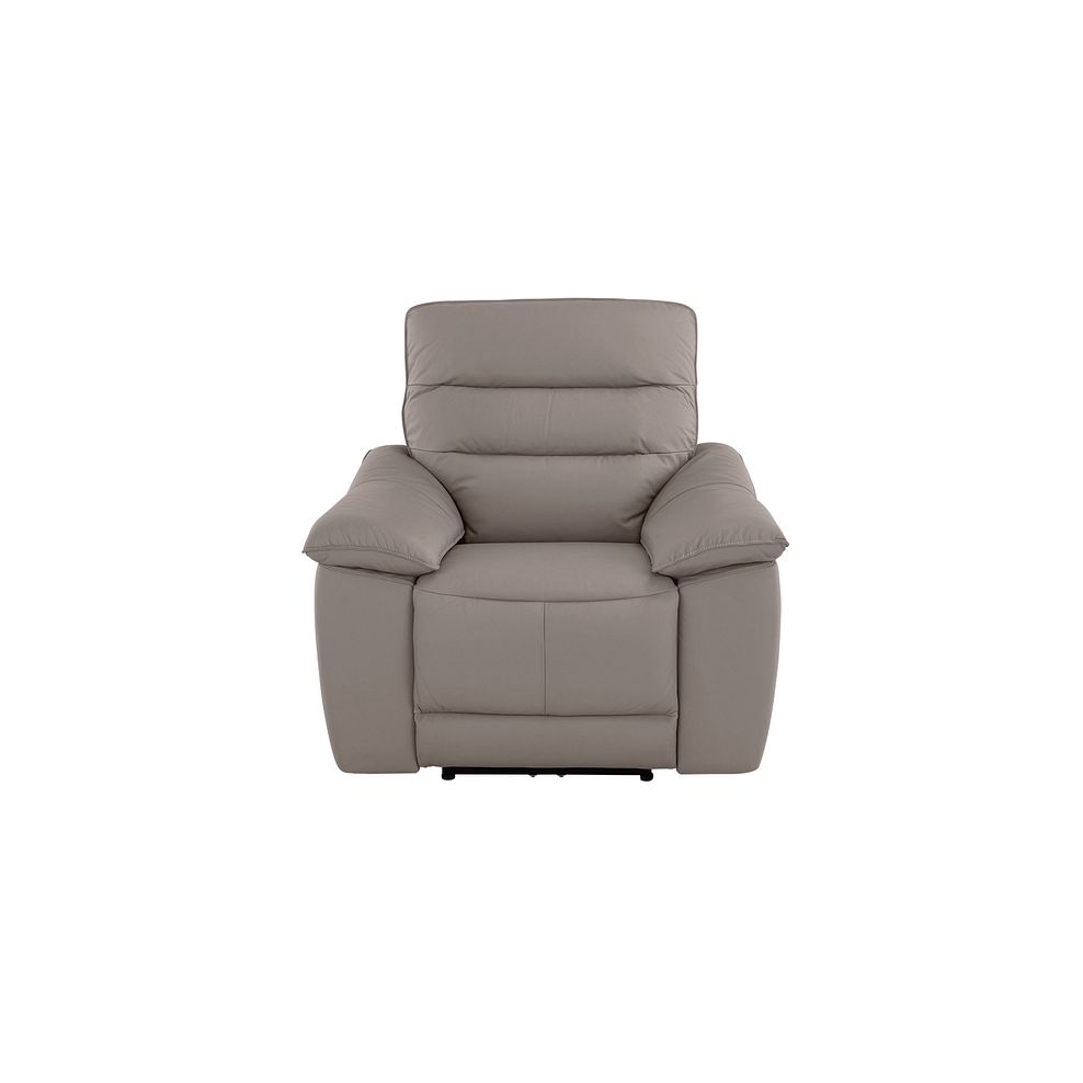Carter Armchair in Light Grey Leather 3