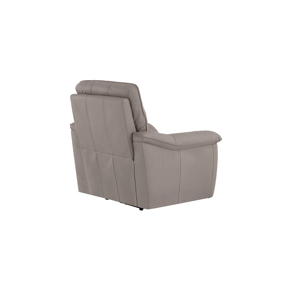 Carter Armchair in Light Grey Leather 4