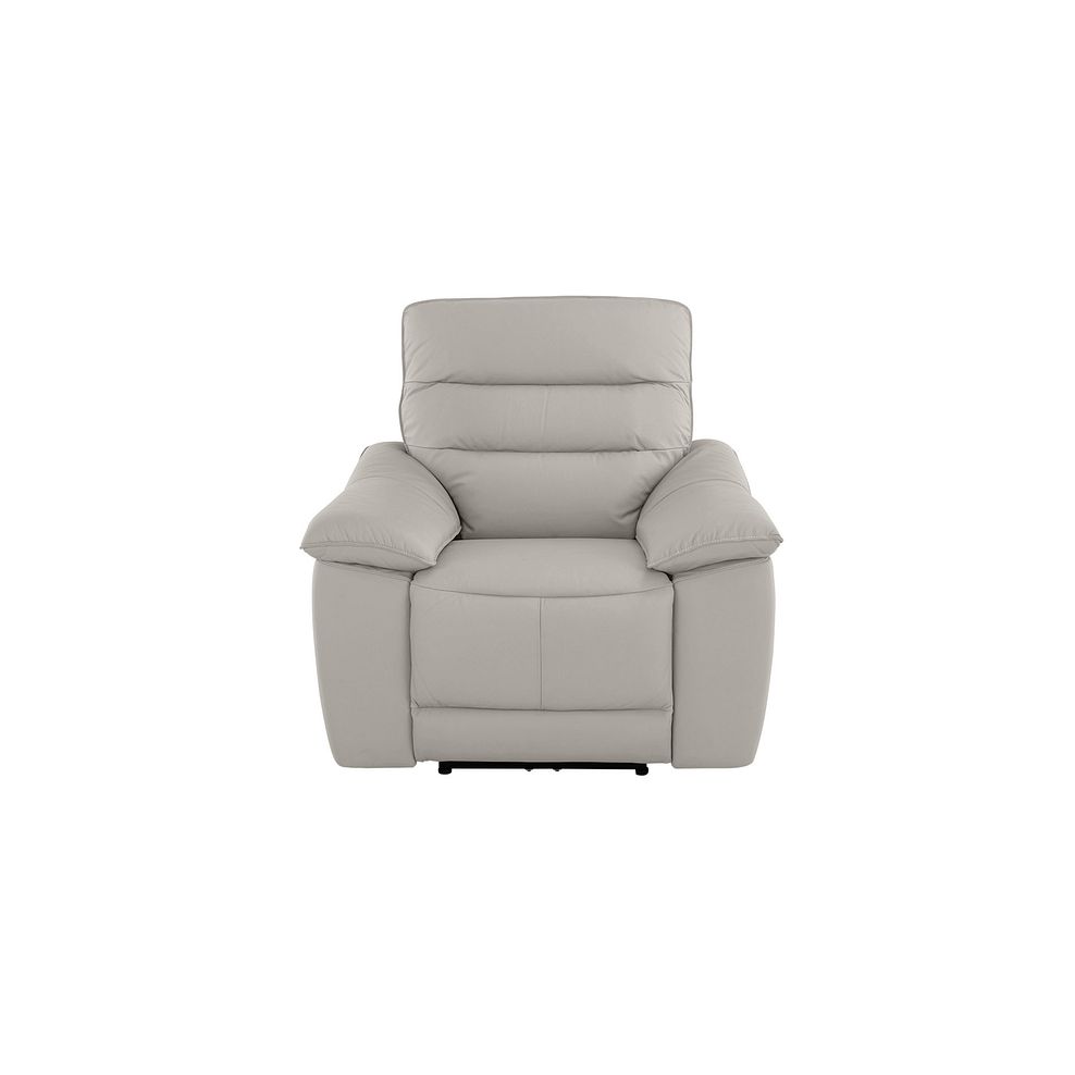 Carter Armchair in Off White Leather Thumbnail 2