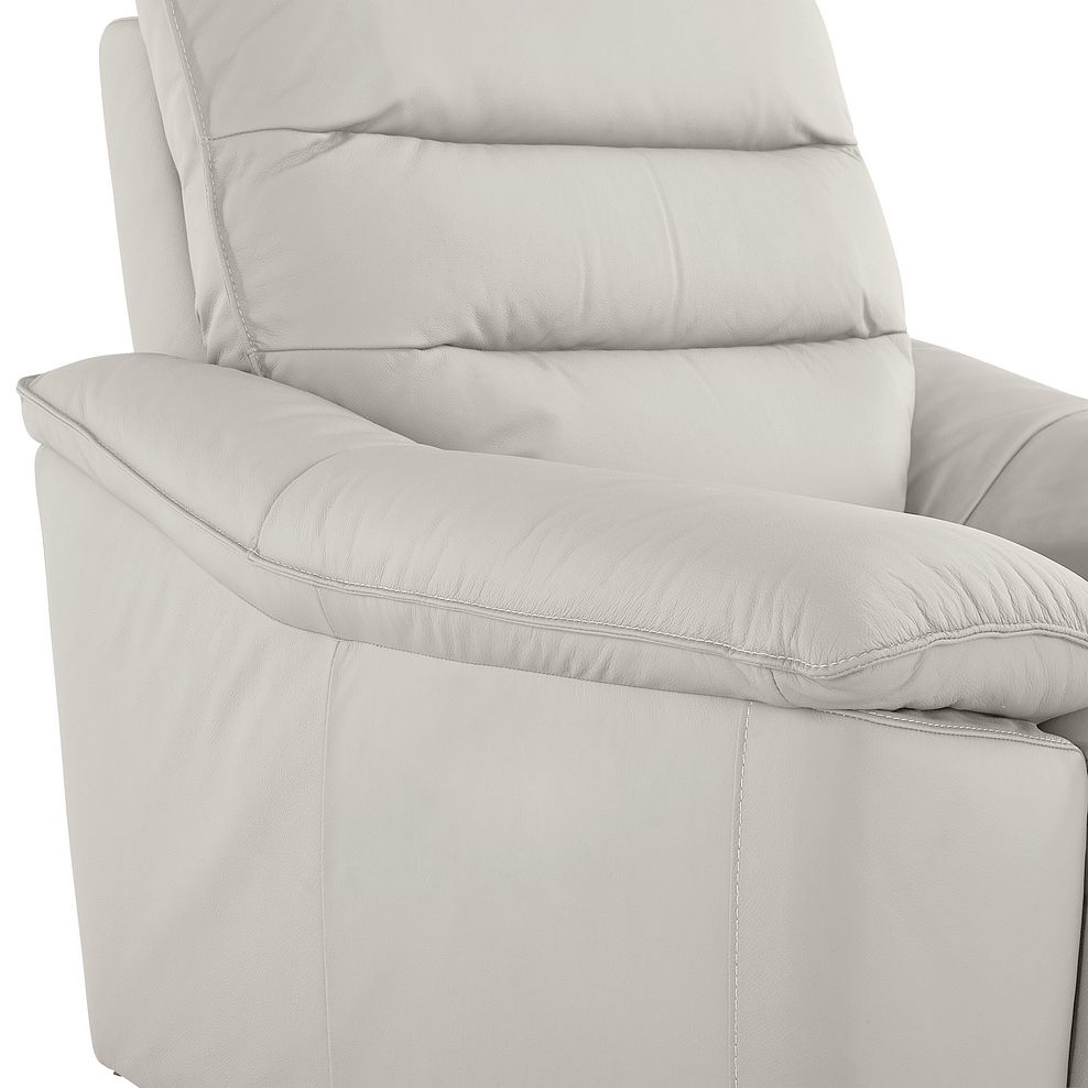 Carter Armchair in Off White Leather 6