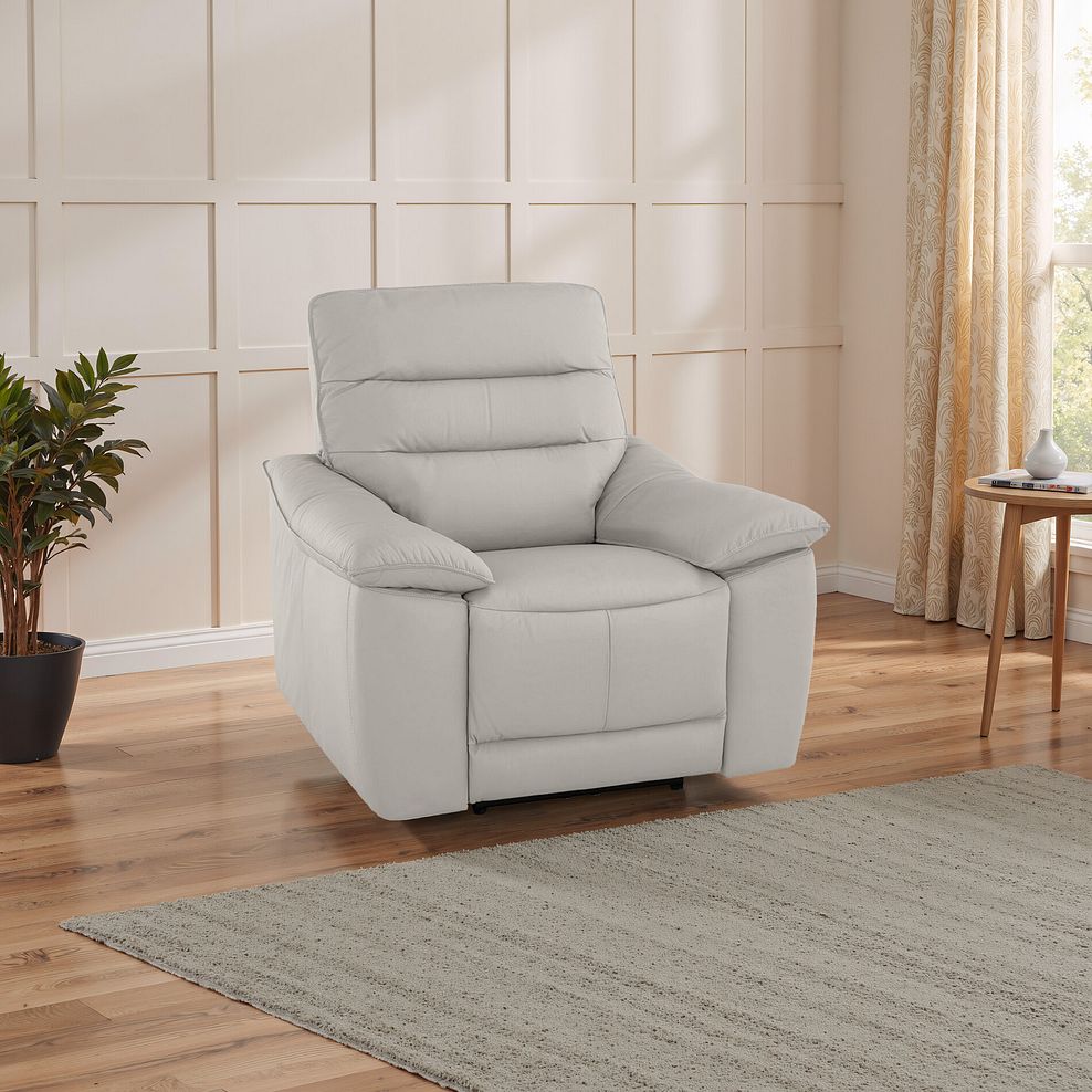 Carter Armchair in Off White Leather 9