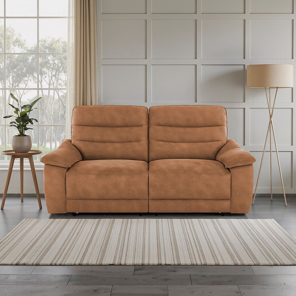Carter 3 Seater Sofa in Ranch Brown Fabric 1