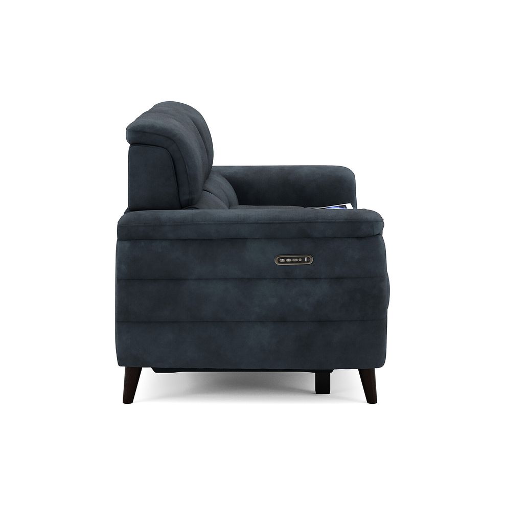 Cassius 2 Seater Power Recliner Console Sofa with Smart Screen and Speakers in Dexter Shadow Fabric 4
